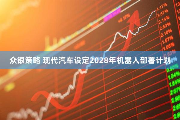 众银策略 现代汽车设定2028年机器人部署计划